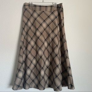 Tan, White, & Black Midi Skirt | East 5th